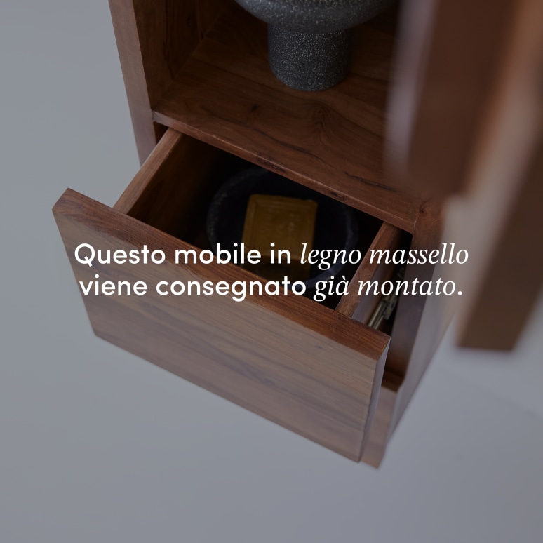 Nova - Mobile a colonna in legno di palissandro massello