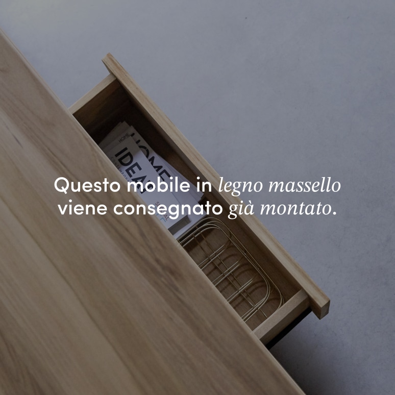 Anoa - Mobile TV in teak massello 180 cm