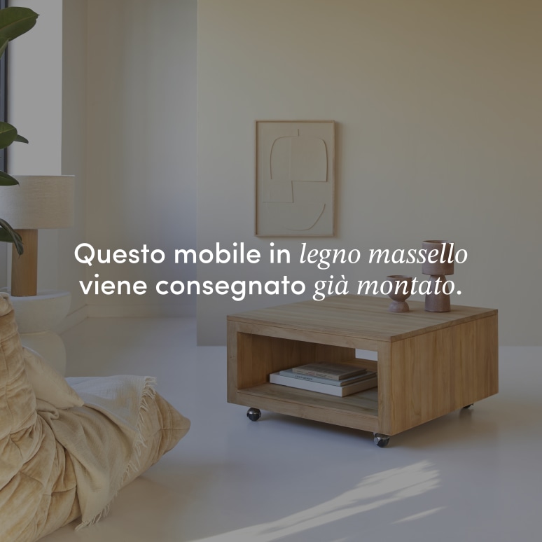 Anoa - Tavolino quadrato in teak massello