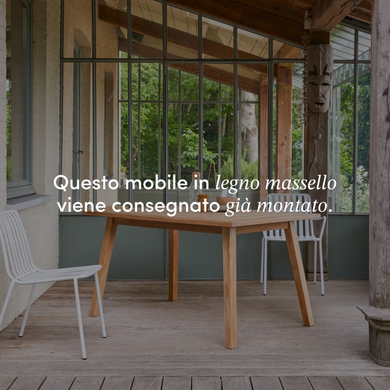 Pamoa - Tavolo da giardino in teak massello, 4-6 persone