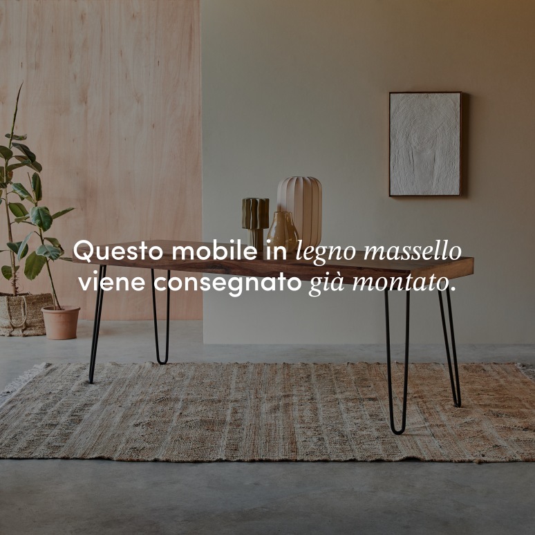 Helga - Tavolo in legno di palissandro massello 6/8 persone