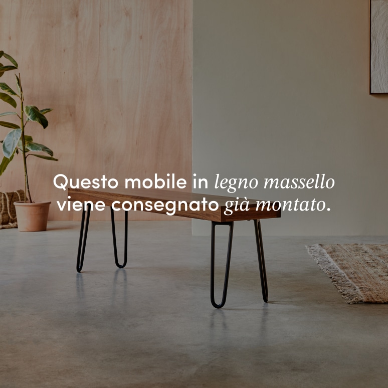 Helga - Panca in palissandro massello 135 cm