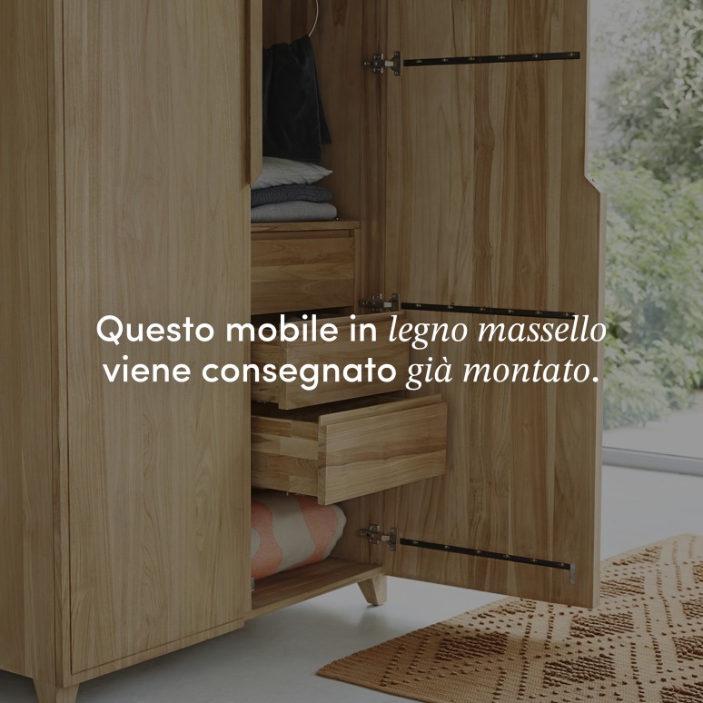 Greta - Armadio in teak massello