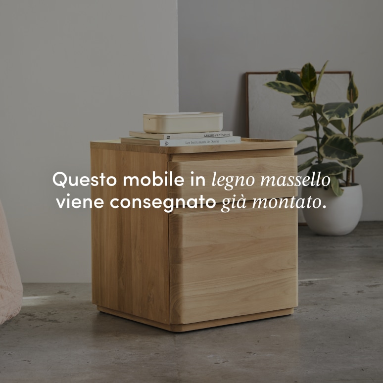 Nino - Comodino in teak massello