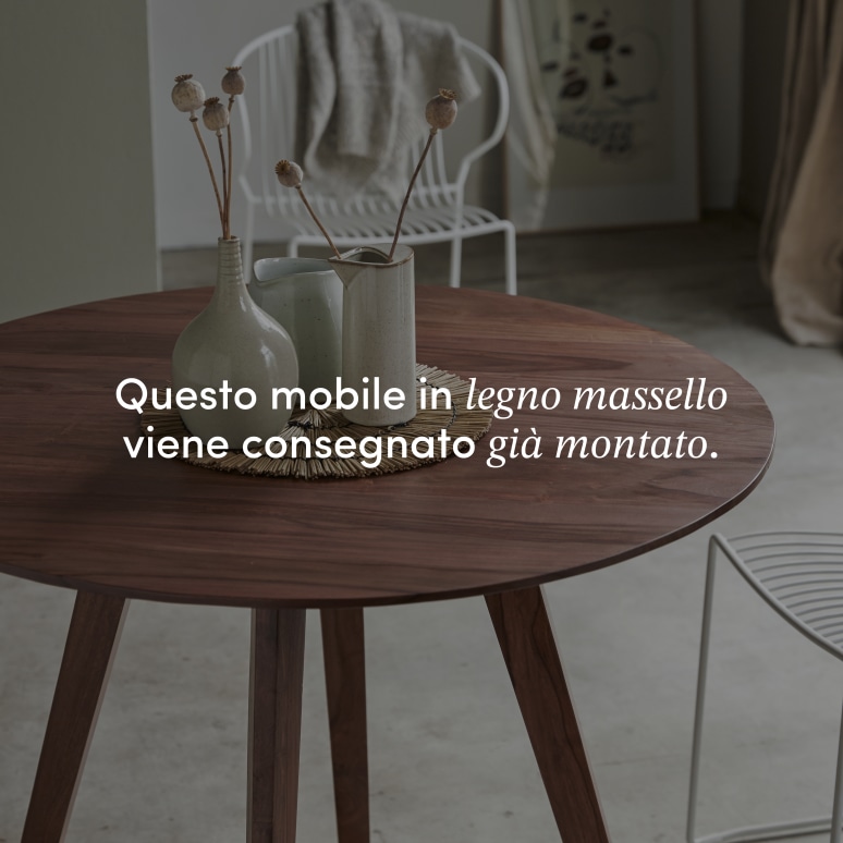 Eliana - Tavolo in legno di palissandro massello 5 persone