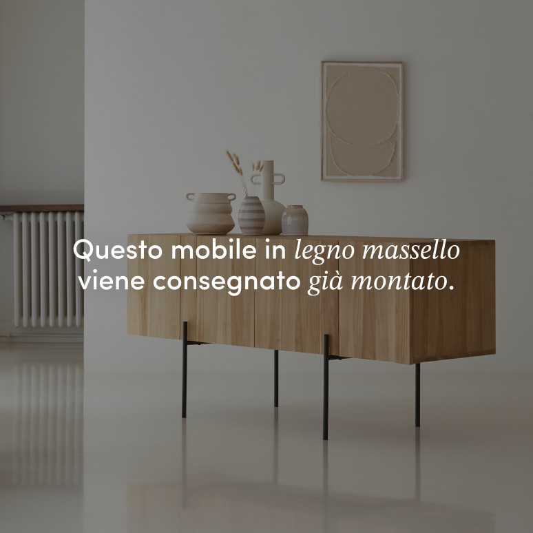 Honorine - Buffet alto in teak massello 165 cm