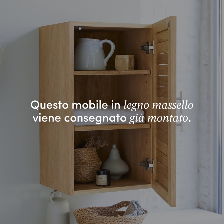 Soho - Set per il bagno in legno di quercia massello