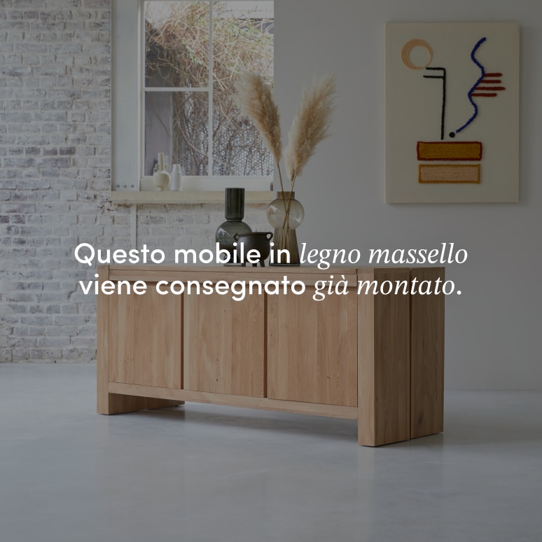 Eden - Buffet in legno di quercia massello 160 cm
