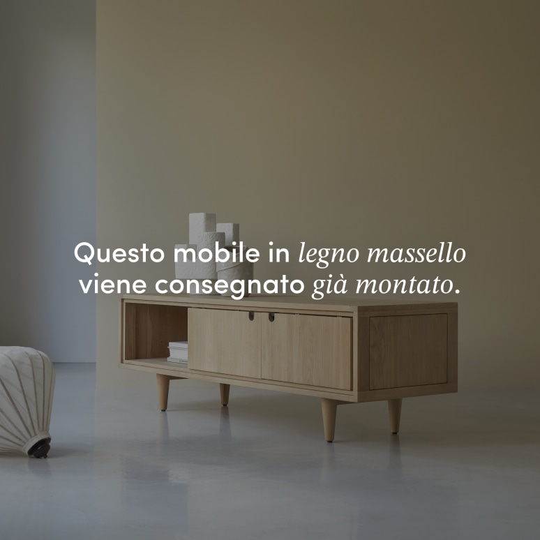 Jonàk - Mobile TV in legno di quercia massello 140 cm