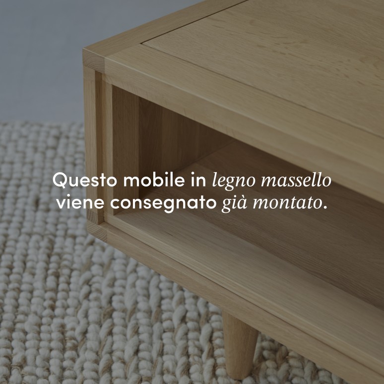 Jonàk - Tavolino in legno di quercia massello