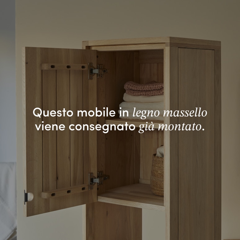Jonàk - Mobile a colonna in legno di quercia massello
