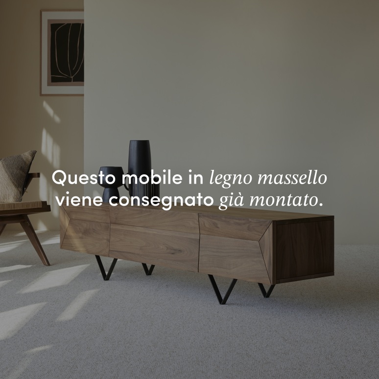 Metric - Mobile TV in legno di noce massello 175 cm