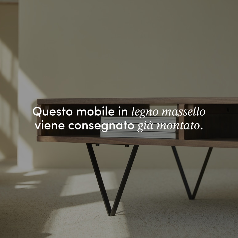 Metric - Tavolino in legno di noce massello