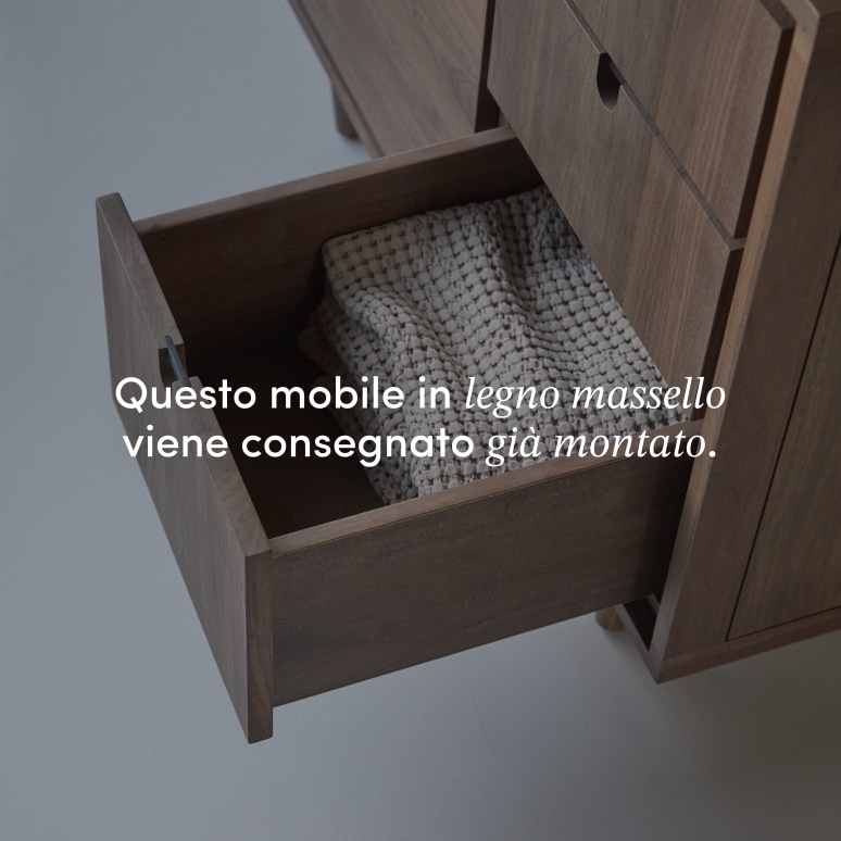 Jonàk - Mobile per il bagno in legno di noce massello 95 cm