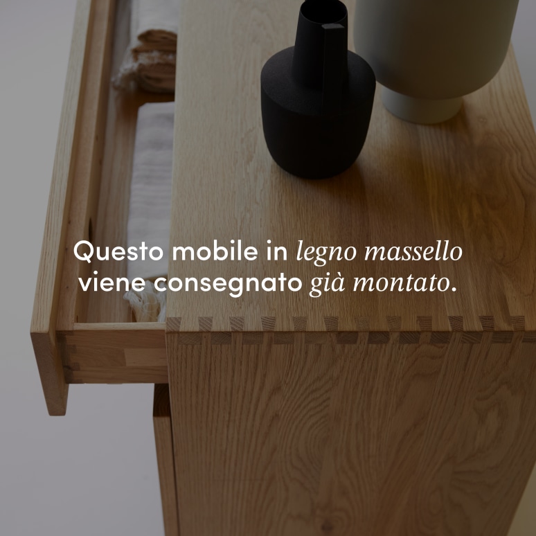 Jeanne - Buffet in legno di quercia massello 185 cm