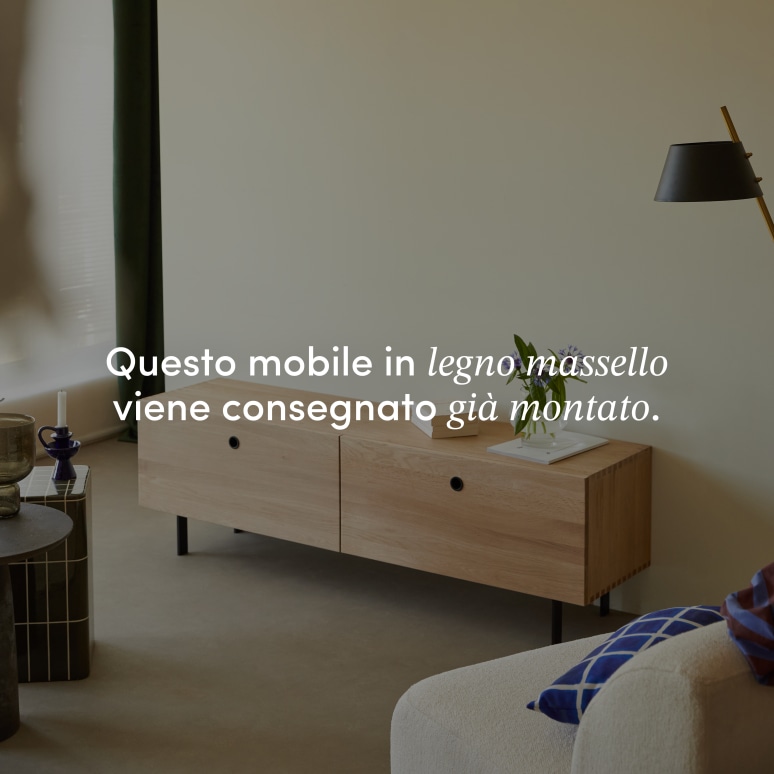 Jeanne - Mobile TV in legno di quercia massello 160 cm
