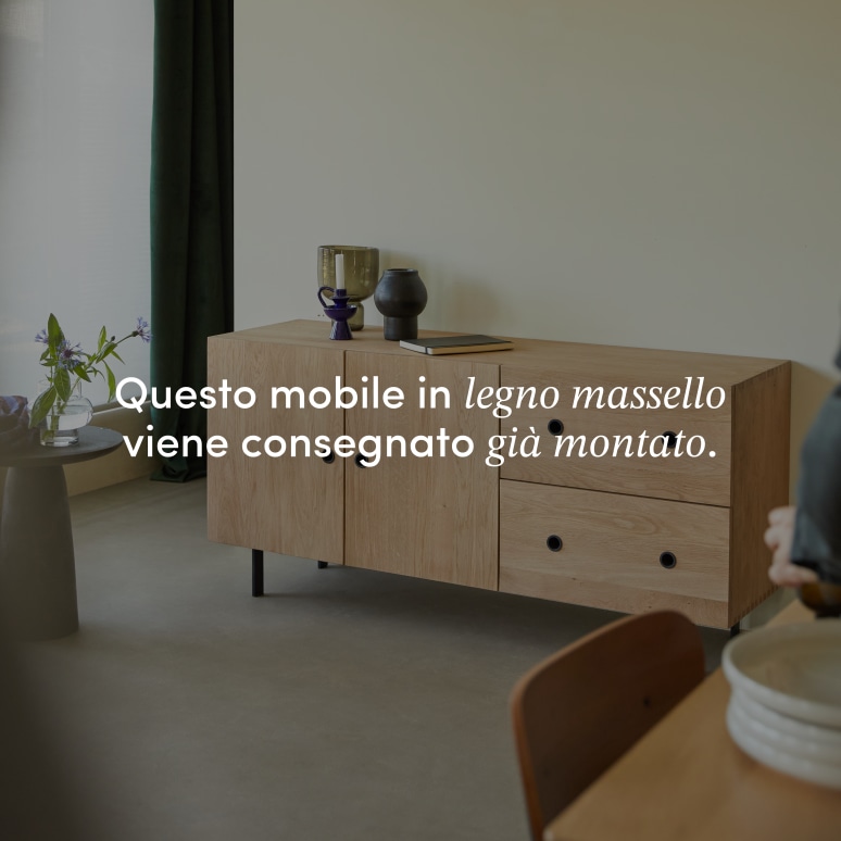 Jeanne - Buffet in legno di quercia massello 150 cm