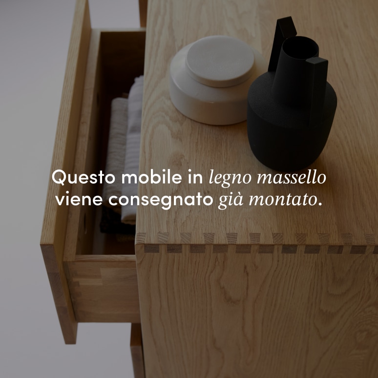 Jeanne - Buffet in legno di quercia massello 150 cm