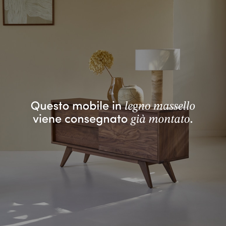 Esmée - Buffet in legno di noce massello 130 cm