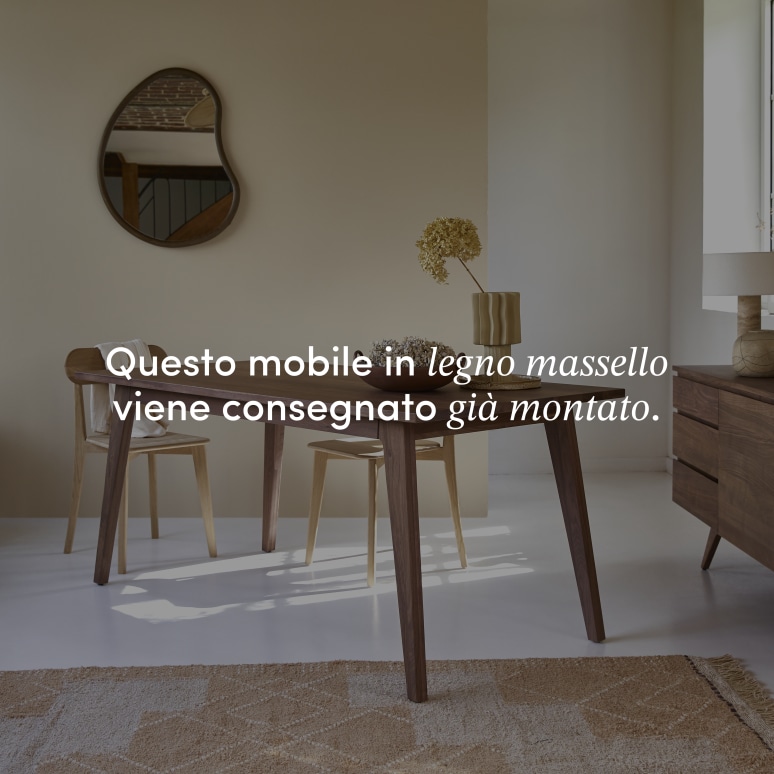 Esmée - Tavolo in noce massello 6/8 pers.