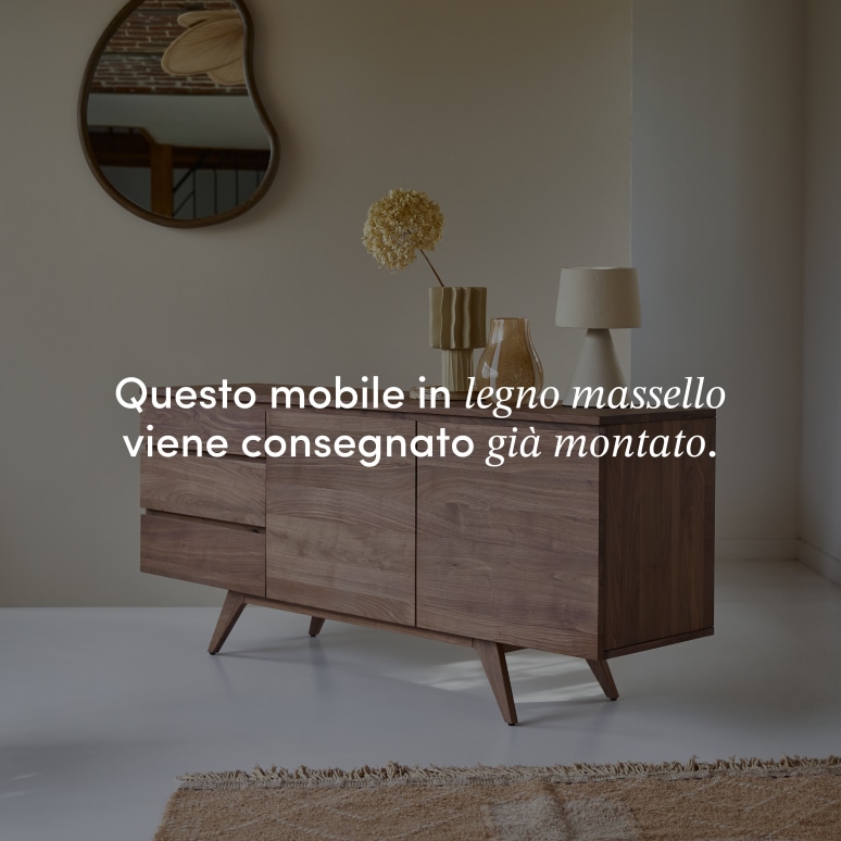 Esmée - Buffet in legno di noce massello 180 cm