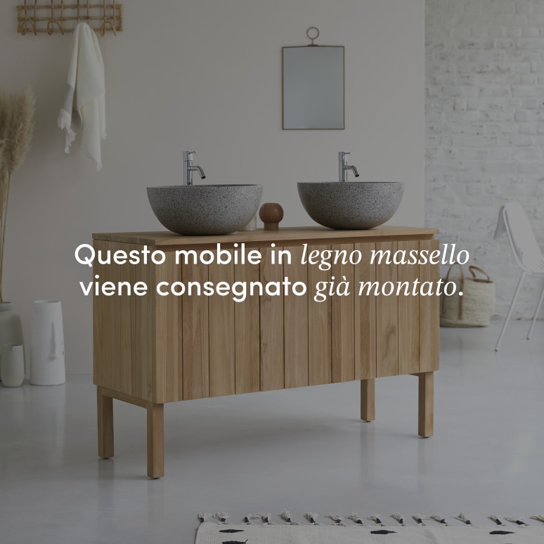 Jill - Mobile per il bagno in teak massello 120 cm