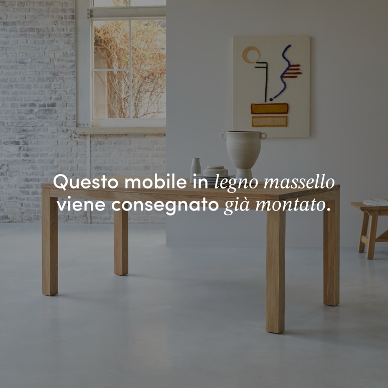 Eden - Tavolo in legno di quercia massello senza nodi, 6-8 persone