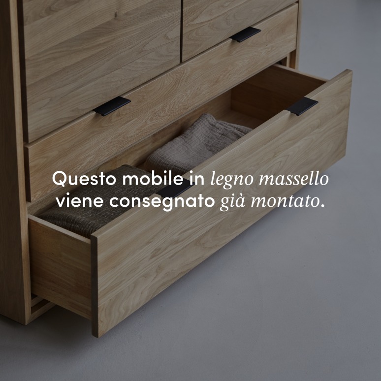 Senson - Armadio in legno di quercia massello