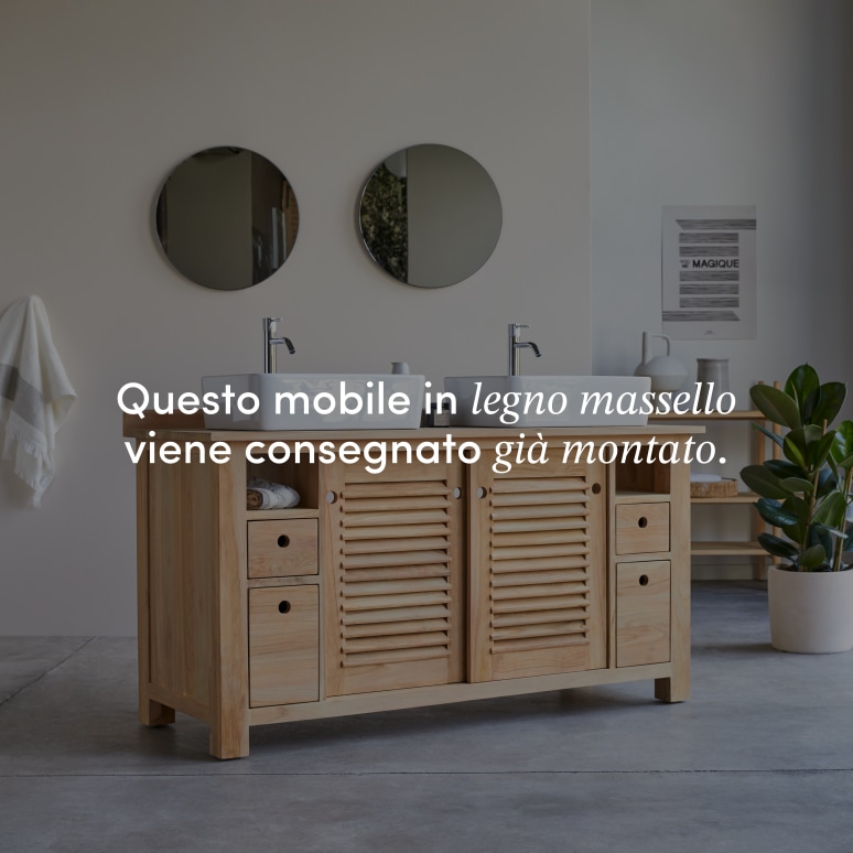 Coline - Mobile per il bagno in teak massello 145 cm