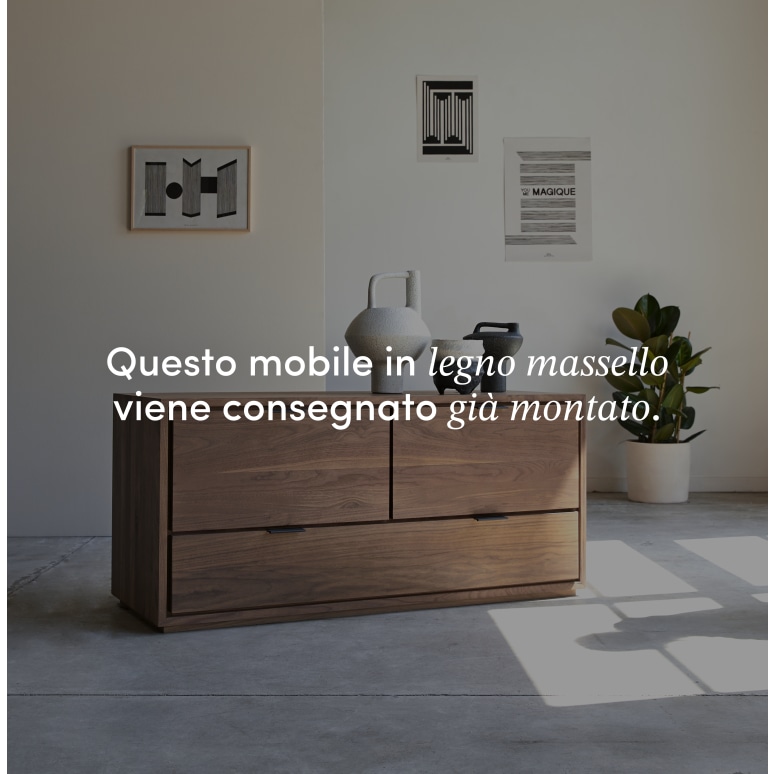 Senson - Mobile TV in legno di noce massello 120 cm