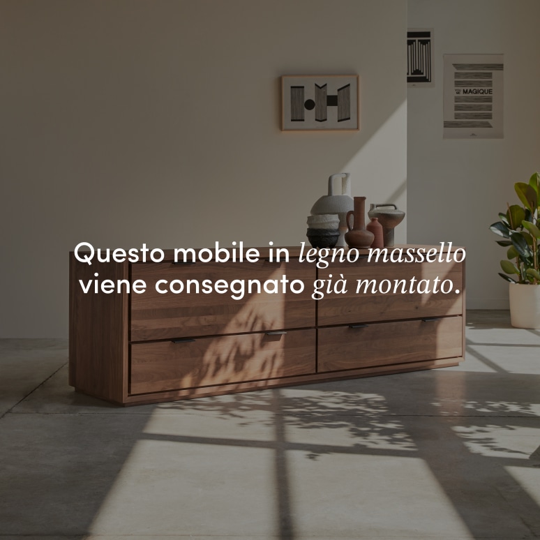 Senson - Mobile TV in legno di noce massello 180 cm
