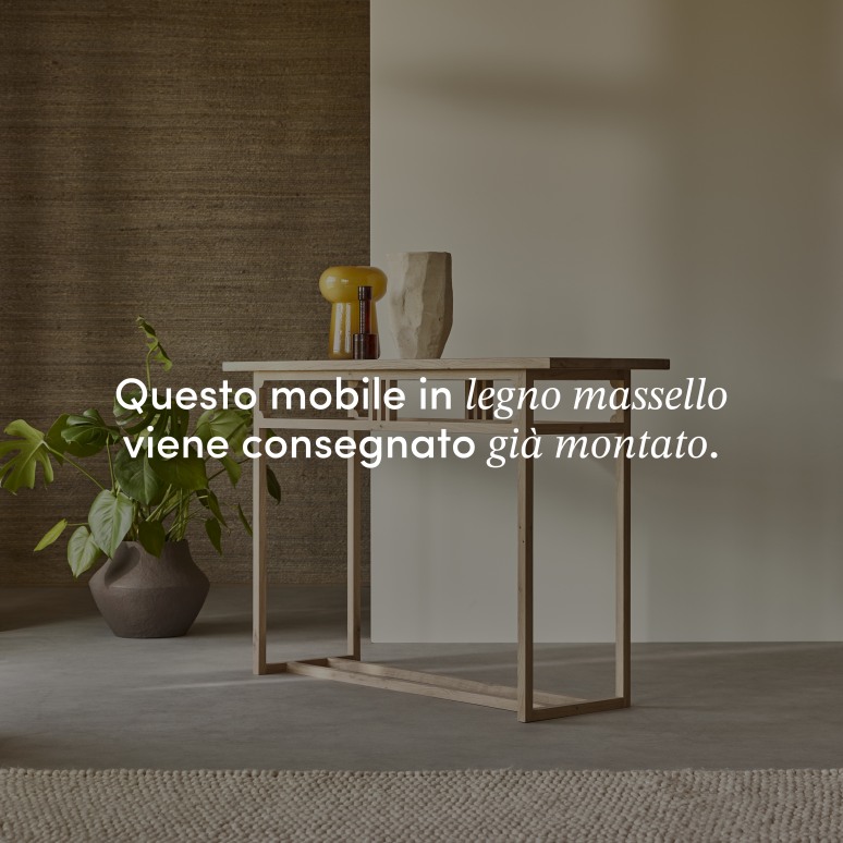 Clovis - Consolle in legno di quercia massello