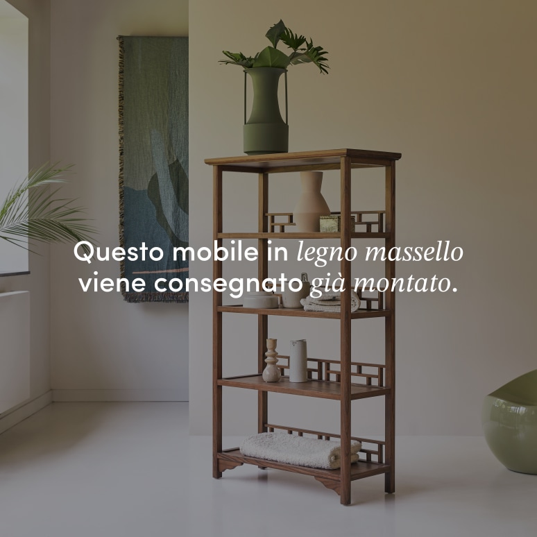 Ame - Libreria in legno di olmo massello