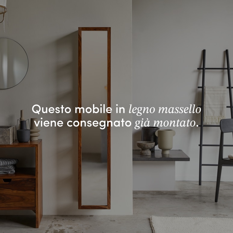 Twig - Mobile alto a colonna in legno massello di palissandro