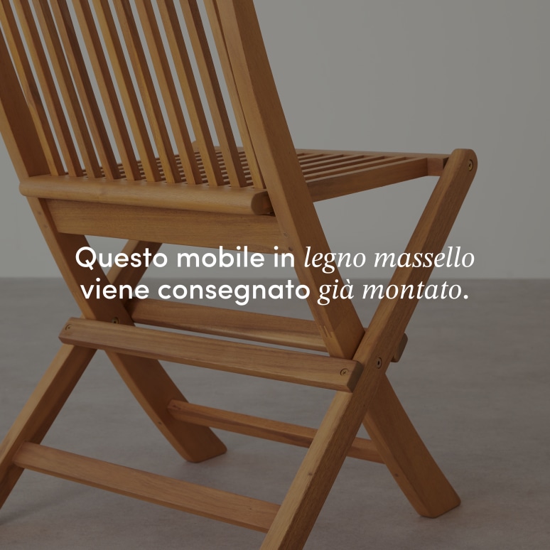 Capri - Sedia da giardino in legno di acacia massello