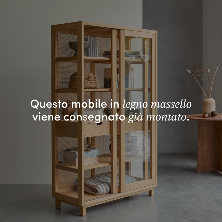 Adel - Libreria in legno di quercia massello