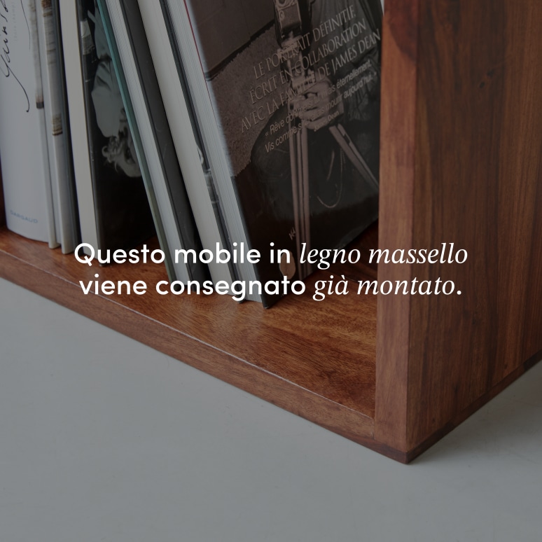 Kwarto - Comodino in legno di palissandro massello