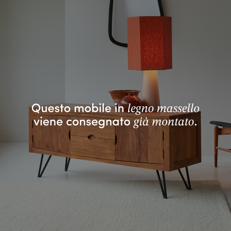 Bonnie - Mobile TV in legno di acacia massello 150 cm