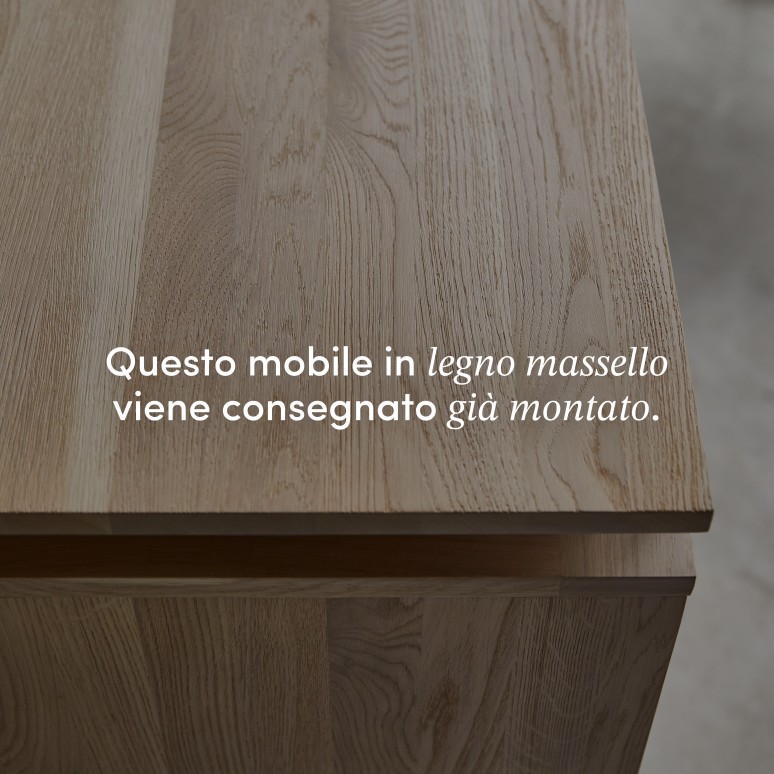 Bodi - Buffet in legno di quercia massello 120 cm