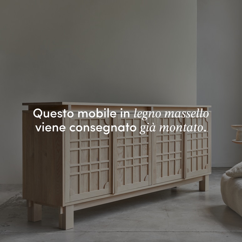 Bodi - Credenza in legno di quercia massello 220 cm