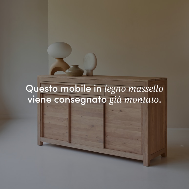 Luce - Credenza in legno di quercia massello 150 cm