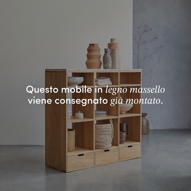 Miho - Consolle in legno di quercia massello e battuto di terrazzo premium pink