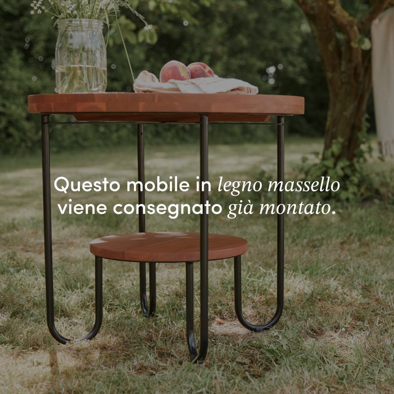 Key Wood - Tavolino da giardino in legno di acacia massello