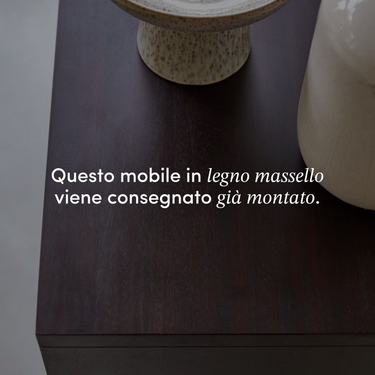 Frida - Buffet in legno di mogano massello 93 cm