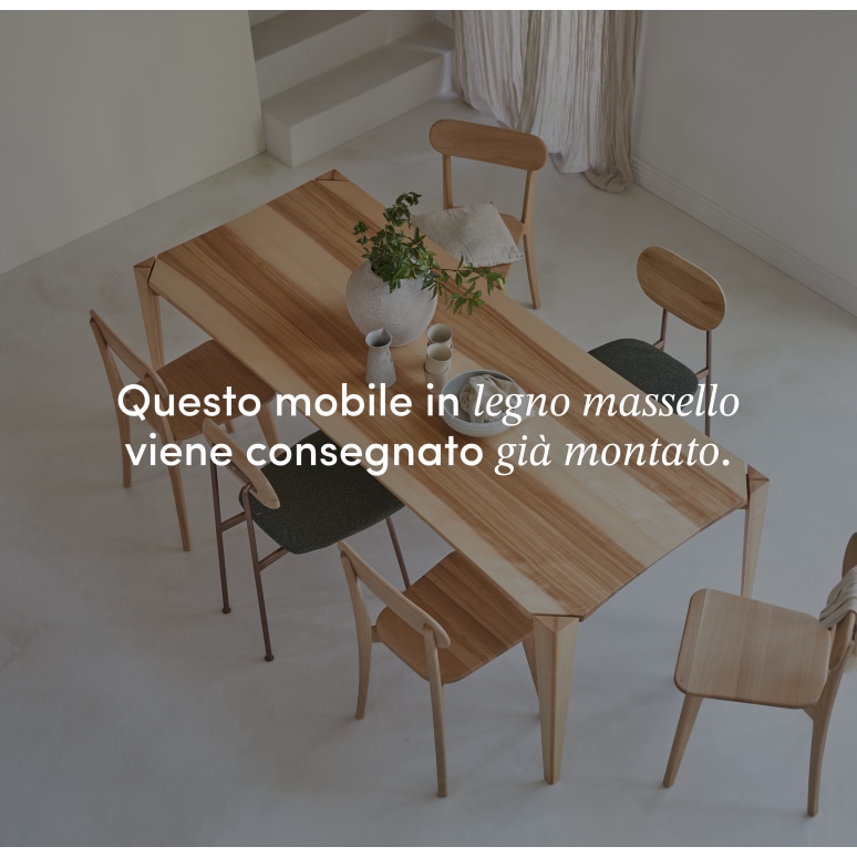 Paulin - Tavolo in legno di frassino olivato massello francese per 6-8 persone