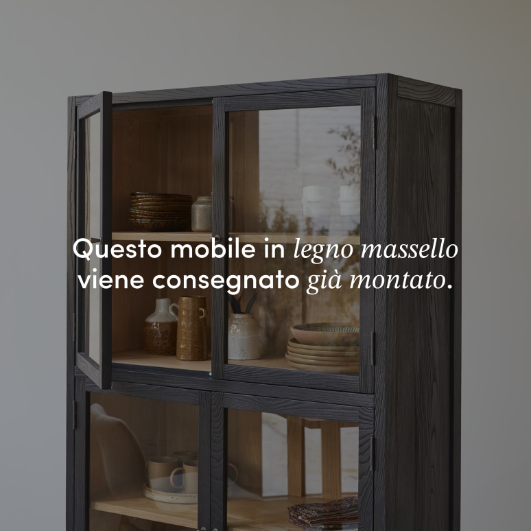 Carmen - Vetrinetta in legno di frassino massello