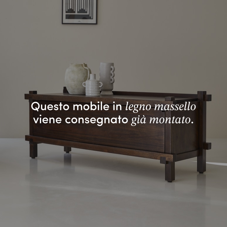 Arko - Mobile TV in legno di mango massello da 120 cm