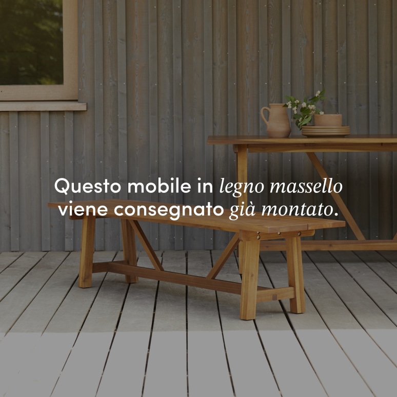 Alba - Panca da giardino in legno di acacia massello