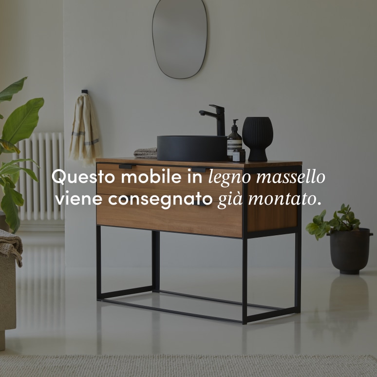 Urban - Mobile per il bagno in legno di acacia massello 100 cm