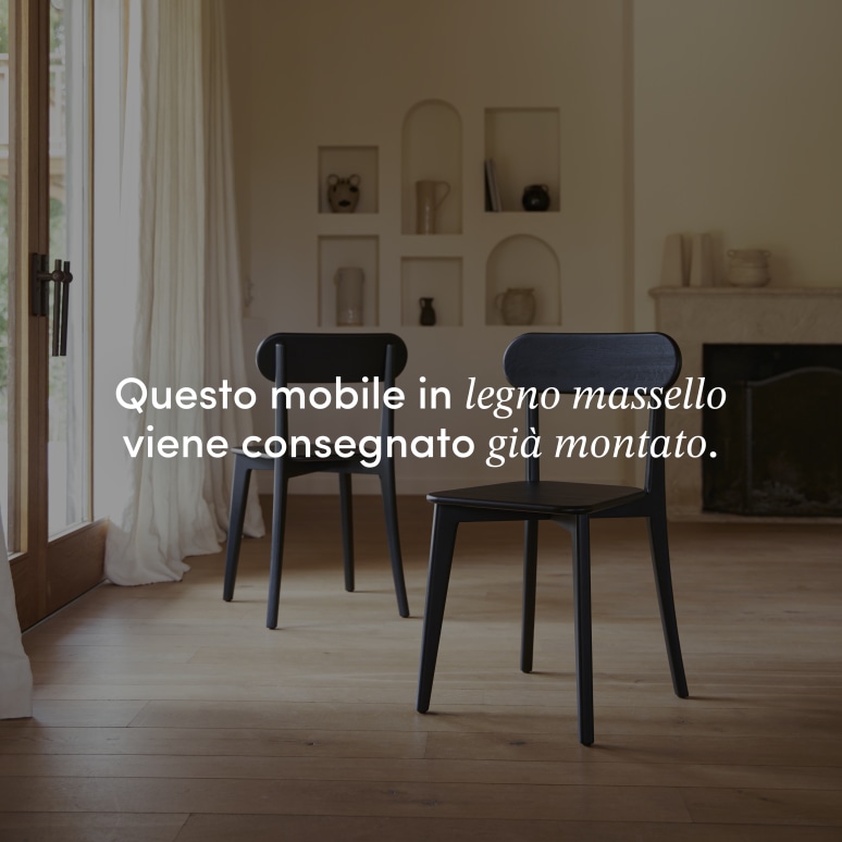 Abel - Sedia in teak massello black